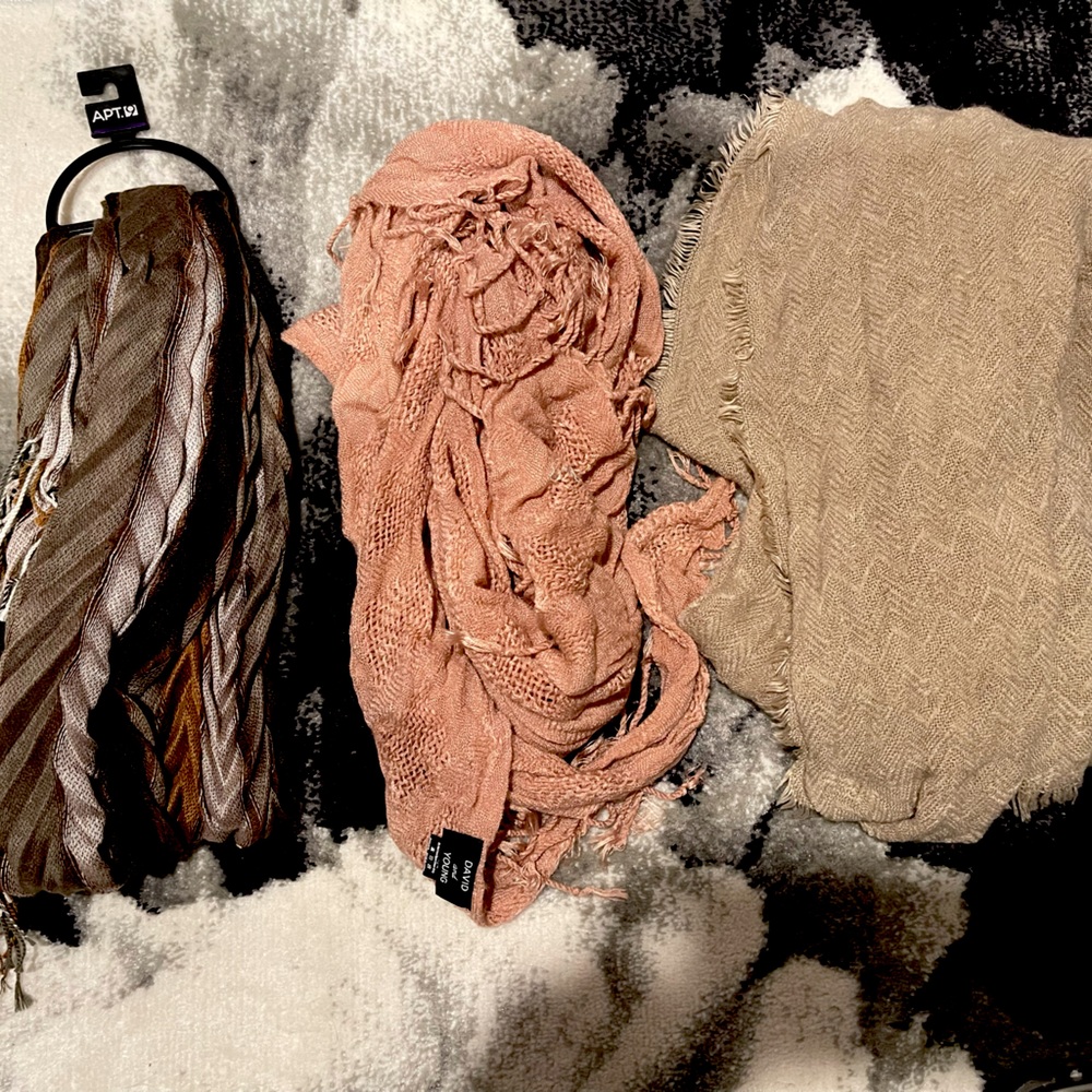 3 Assorted Scarfs